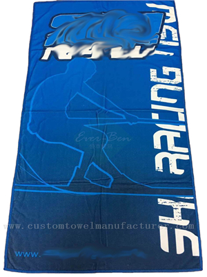 China Bulk custom Large Square Quick Dry Sport Towels Printing Beach Towels Supplier Custom Blue Microfiber Fast Dry Gym Towel Producer for Europe Germany France